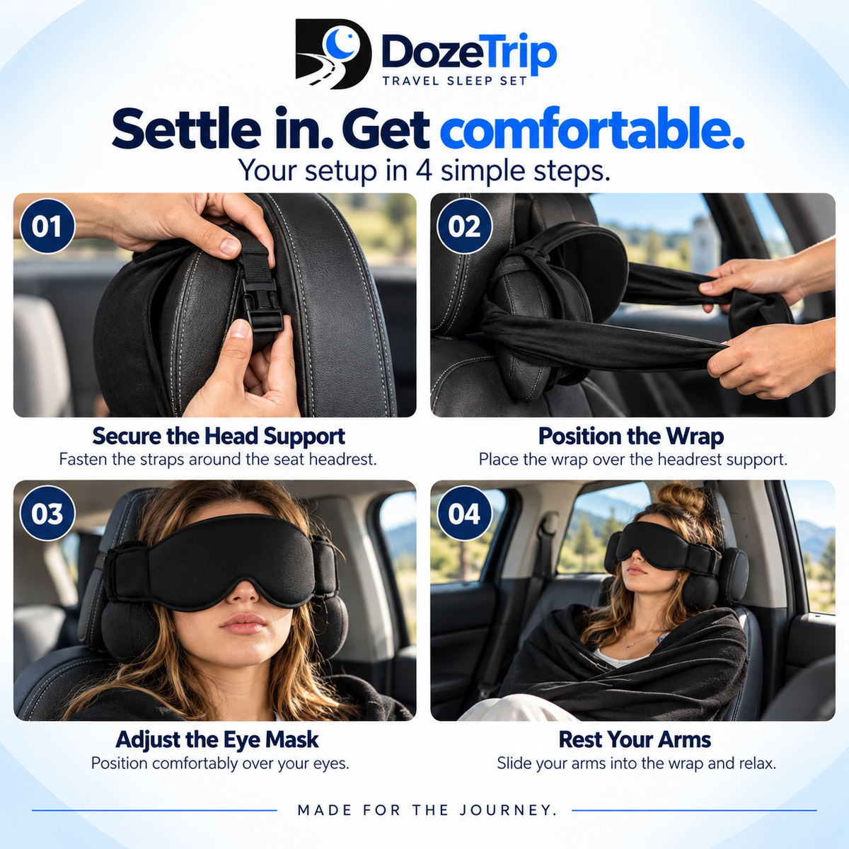 Kit de voyage 3 en 1 pour le sommeil DOZETRIP